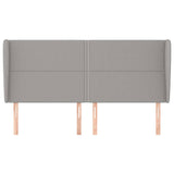 Vidaxl hoofdbord met randen 183x23x118 128 cm stof lichtgrijs