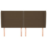 Vidaxl hoofdbord met randen 183x23x118 128 cm stof donkerbruin