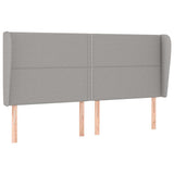 Vidaxl hoofdbord met randen 203x23x118 128 cm stof lichtgrijs