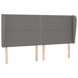 Vidaxl hoofdbord met randen 203x23x118 128 cm stof donkergrijs