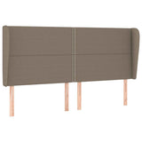Vidaxl hoofdbord met randen 203x23x118 128 cm stof taupe