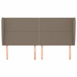 Vidaxl hoofdbord met randen 203x23x118 128 cm stof taupe