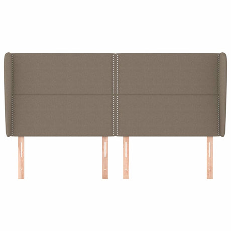 Vidaxl hoofdbord met randen 203x23x118 128 cm stof taupe