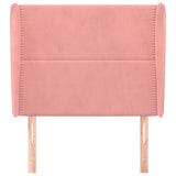 Vidaxl hoofdbord met randen 83x23x118 128 cm fluweel roze