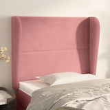 Vidaxl hoofdbord met randen 83x23x118 128 cm fluweel roze