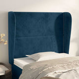 Vidaxl hoofdbord met randen 93x23x118 128 cm fluweel donkerblauw