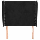 Vidaxl hoofdbord met randen 103x23x118 128 cm fluweel zwart