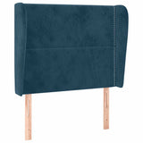 Vidaxl hoofdbord met randen 103x23x118 128 cm fluweel donkerblauw