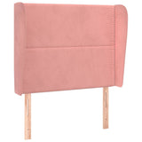 Vidaxl hoofdbord met randen 103x23x118 128 cm fluweel roze