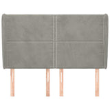 Vidaxl hoofdbord met randen 147x23x118 128 cm fluweel lichtgrijs