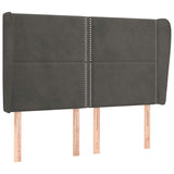 Vidaxl hoofdbord met randen 147x23x118 128 cm fluweel donkergrijs