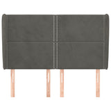 Vidaxl hoofdbord met randen 147x23x118 128 cm fluweel donkergrijs