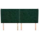 Vidaxl hoofdbord met randen 203x23x118 128 cm fluweel donkergroen