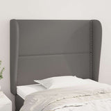 Vidaxl hoofdbord met randen 93x23x118 128 cm kunstleer grijs