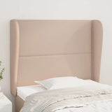 Vidaxl hoofdbord met randen 93x23x118 128 cm kunstleer cappuccinokleur
