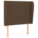Vidaxl hoofdbord met randen 83x23x118 128 cm stof donkerbruin