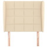 Vidaxl hoofdbord met randen 83x23x118 128 cm stof crèmekleurig
