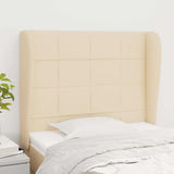 Vidaxl hoofdbord met randen 83x23x118 128 cm stof crèmekleurig