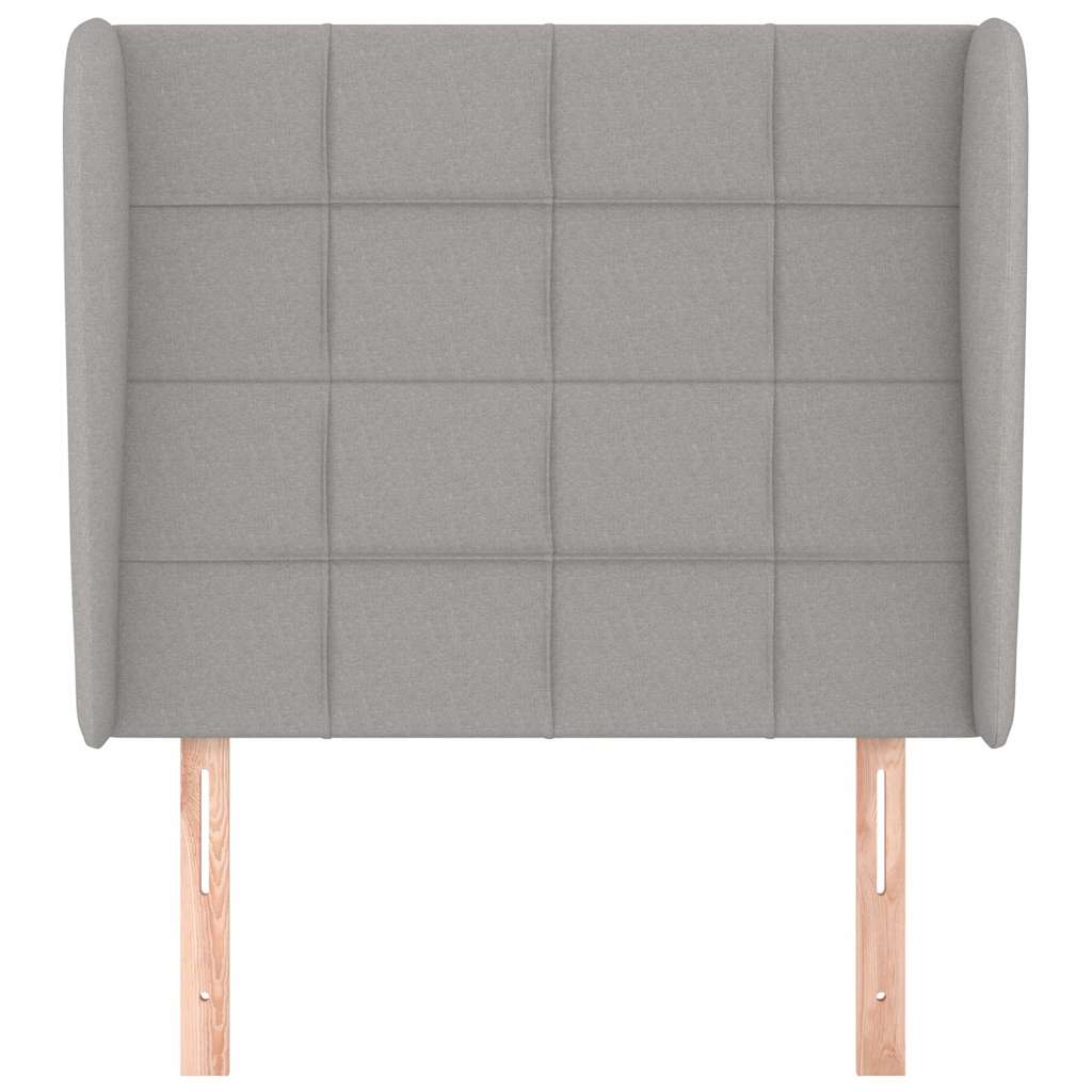 Vidaxl hoofdbord met randen 93x23x118 128 cm stof lichtgrijs
