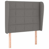 Vidaxl hoofdbord met randen 93x23x118 128 cm stof donkergrijs