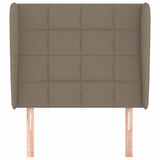 Vidaxl hoofdbord met randen 93x23x118 128 cm stof taupe