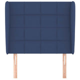 Vidaxl hoofdbord met randen 93x23x118 128 cm stof blauw