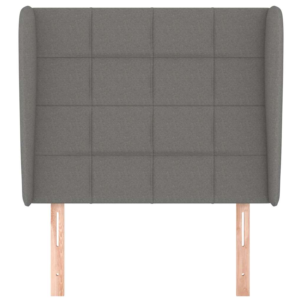 Vidaxl hoofdbord met randen 103x23x118 128 cm stof donkergrijs