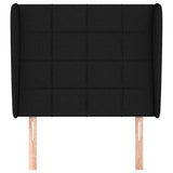 Vidaxl hoofdbord met randen 103x23x118 128 cm stof zwart