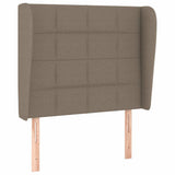 Vidaxl hoofdbord met randen 103x23x118 128 cm stof taupe