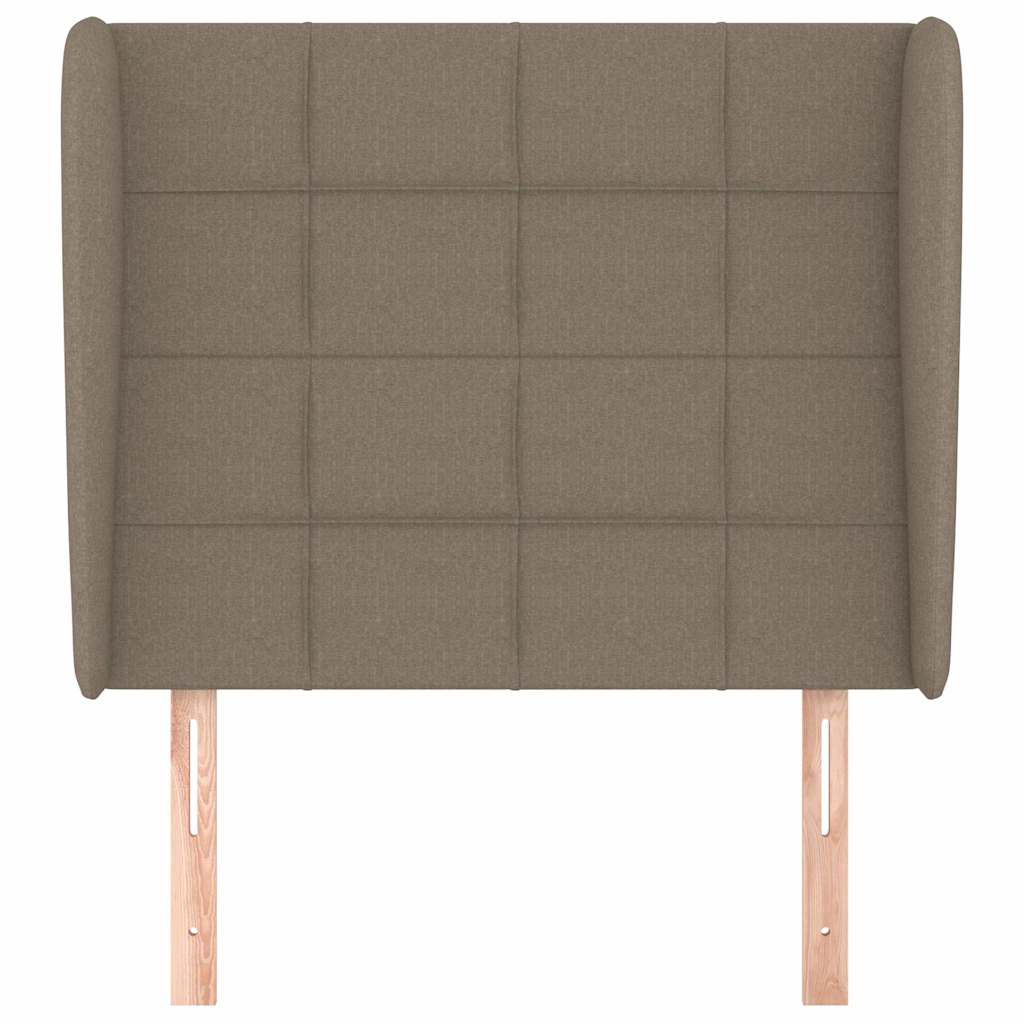 Vidaxl hoofdbord met randen 103x23x118 128 cm stof taupe