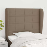 Vidaxl hoofdbord met randen 103x23x118 128 cm stof taupe