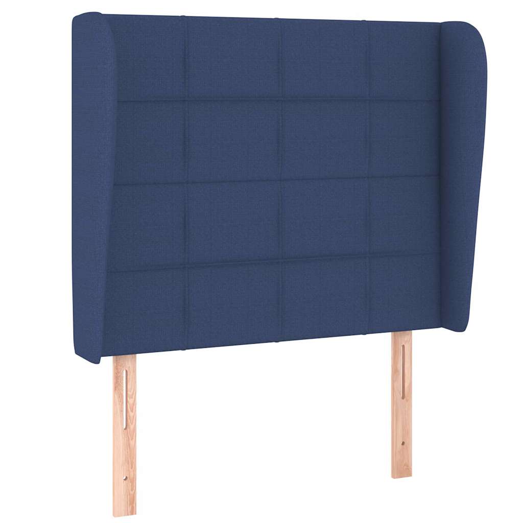 Vidaxl hoofdbord met randen 103x23x118 128 cm stof blauw