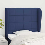 Vidaxl hoofdbord met randen 103x23x118 128 cm stof blauw
