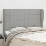 Vidaxl hoofdbord met randen 147x23x118 128 cm stof lichtgrijs