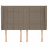 Vidaxl hoofdbord met randen 147x23x118 128 cm stof taupe