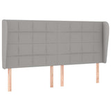 Vidaxl hoofdbord met randen 183x23x118 128 cm stof lichtgrijs