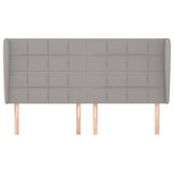 Vidaxl hoofdbord met randen 203x23x118 128 cm stof lichtgrijs