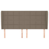 Vidaxl hoofdbord met randen 203x23x118 128 cm stof taupe