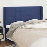 Vidaxl hoofdbord met randen 203x23x118 128 cm stof blauw