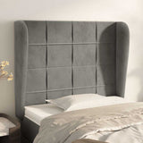 Vidaxl hoofdbord met randen 83x23x118 128 cm fluweel lichtgrijs