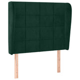 Vidaxl hoofdbord met randen 83x23x118 128 cm fluweel donkergroen
