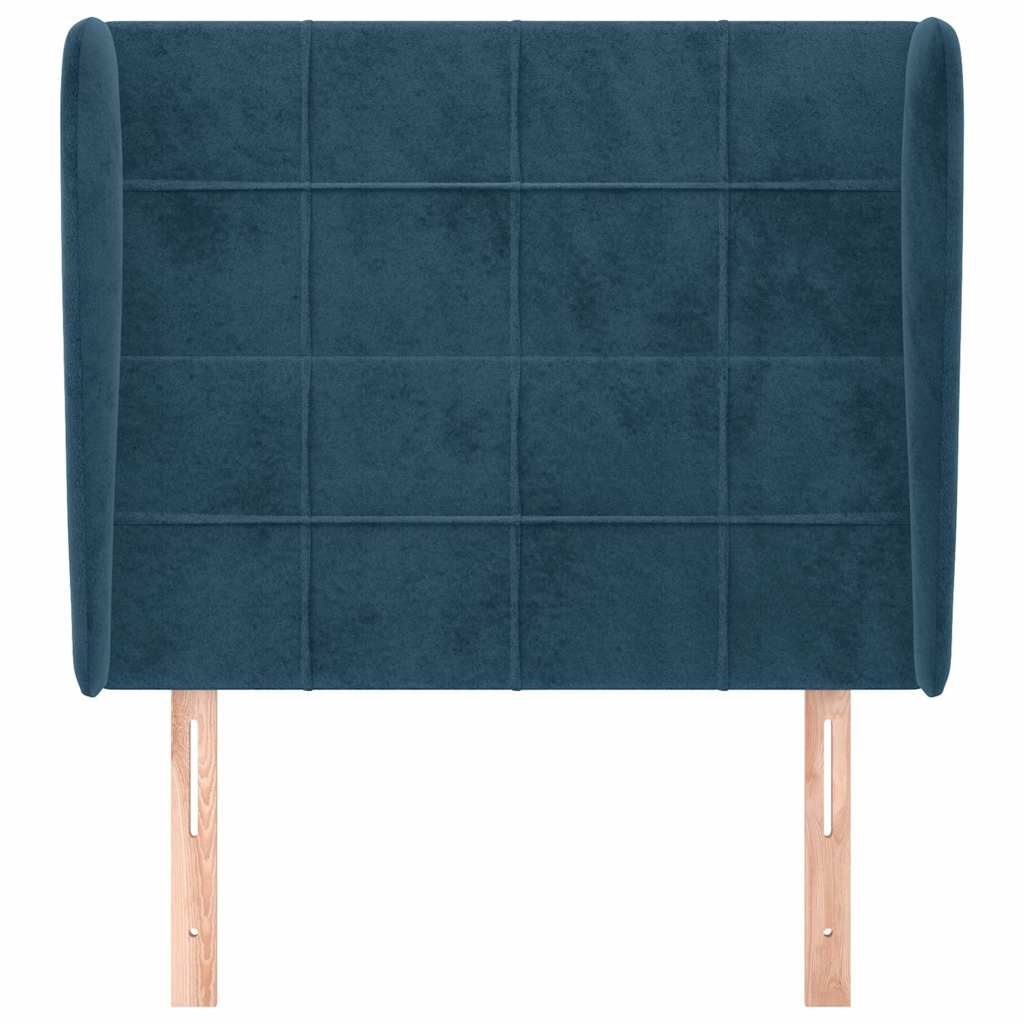 Vidaxl hoofdbord met randen 83x23x118 128 cm fluweel donkerblauw