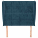 Vidaxl hoofdbord met randen 83x23x118 128 cm fluweel donkerblauw