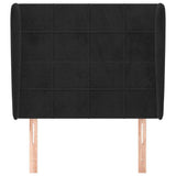 Vidaxl hoofdbord met randen 93x23x118 128 cm fluweel zwart