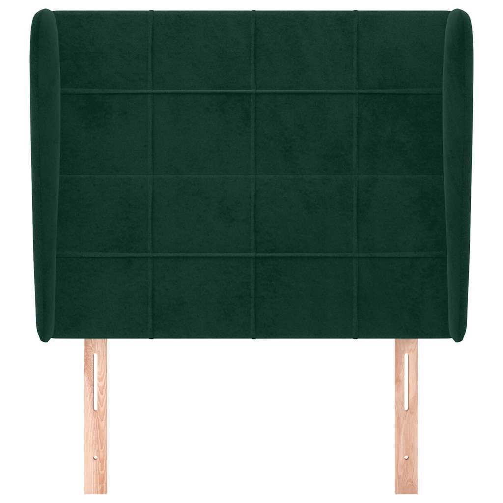 Vidaxl hoofdbord met randen 93x23x118 128 cm fluweel donkergroen