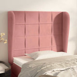 Vidaxl hoofdbord met randen 93x23x118 128 cm fluweel roze