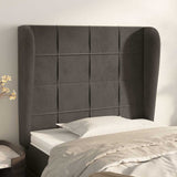 Vidaxl hoofdbord met randen 103x23x118 128 cm fluweel donkergrijs