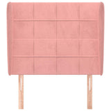 Vidaxl hoofdbord met randen 103x23x118 128 cm fluweel roze