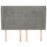 Vidaxl hoofdbord met randen 147x23x118 128 cm fluweel lichtgrijs