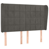 Vidaxl hoofdbord met randen 147x23x118 128 cm fluweel donkergrijs